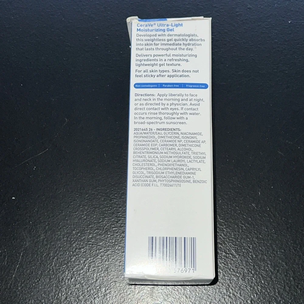 CeraVe Ultra Light Facial Moisturizing Gel 1.75 oz NIB Weightless Fast Absorbing